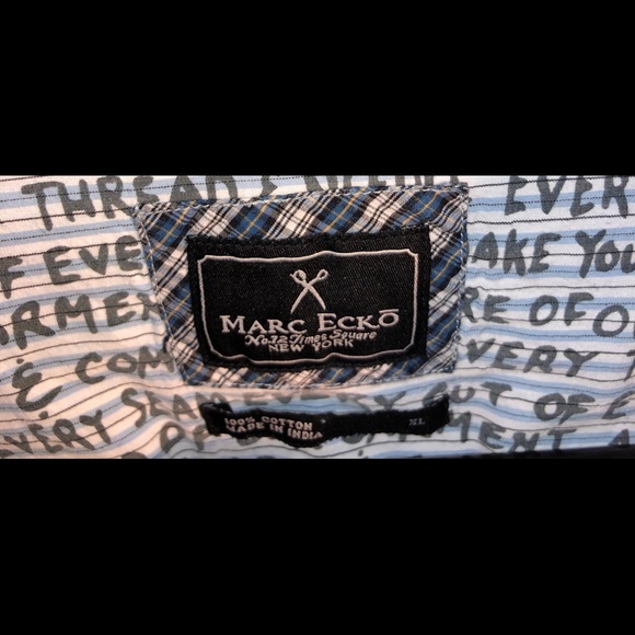 Marc Ecko Hilfiger Button Down Dress Shirt Vintage - Picture 1 of 6